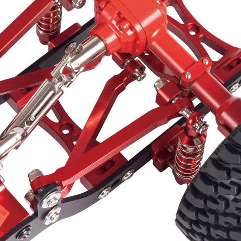 Close-up of suspension link from 8 Pcs Metal Chassis Pull Rods Suspension Link Mount Kit For 1/16 WPL C14 C24 And 1/12 MN D90 D91 MN40.