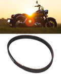 Beefed-Up CVT Motorcycle Drive Belt 3M38412 For 128T, 384mm Length, 12mm Width, Power Transmission Replacement Belt For Bikes, Durable Timing Belt For Smooth, Reliable Daily Rides on a motorcycle and belt close-up