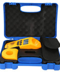 Smart Sensor AR600E Ultrasonic Cable Height Meter in a blue carrying case with LCD display and accessories for wire measuring.