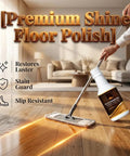 Hassle Free Wood Floor Restorer And Hardwood Scratch Repair Slicks Up Dull Surfaces Without Sanding Quick Revitalizer For Smooth Flooring And Wooden Furniture A No Sweat Quick Fix applied to glossy wood floor.