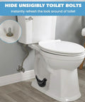 2 Pack Ceramic Bird Toilet Bolt Covers Straight Up Hide Rusty Floor Screws Smooth As Butter While Boosting Your Bathroom Vibes With Fly Decorative Screw Caps And Chic Home Fixtures in a bathroom setting.