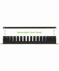 2U Metal Rack Mount Horizontal Cable Manager For 19 Inch Server Racks Tough Steel Duct Raceway With Included Panel And Screws