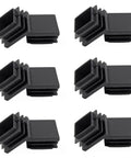 30 Pack One And One Half Inch Square Plastic End Caps for Square Tubing Chair Legs Fence Black in sets of three.
