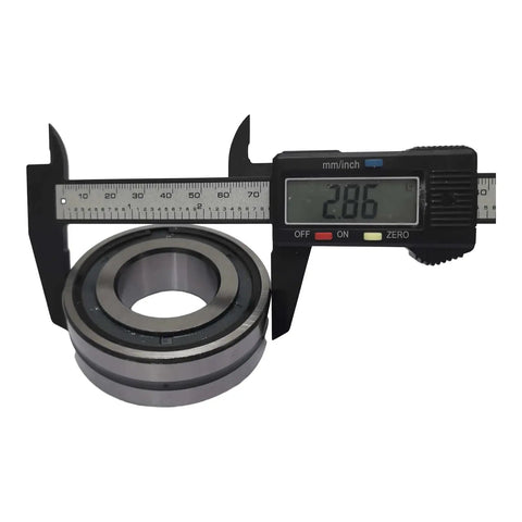 Heavy Duty Spherical Roller Bearing With Straight Bore And Double Seals Compatible With SB22207W33SS measured with calipers.