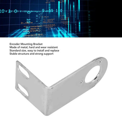 Encoder Mounting Bracket With 21mm Hole For Digital Display Counter showing metal construction and L-shaped design.