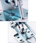 Heavy Duty Horizontal Clamp With Quick Release, 277kg Capacity, Pro Grade Clamping Tool For Woodworking, Carpentry And Welding, Steel And Rubber Construction, 85 Degree Opening, Smooth Lever Action, steel bracket close-up
