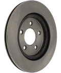 Front view of Centric rear brake rotor with hub, gray metal finish for Ford Mustang (2005-2014)