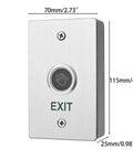 Heavy Duty IP67 Waterproof Infrared Sensor Exit Button in 304 Stainless Steel 115x70mm with Bright LED Indicator