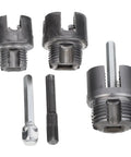 Ifundom 3-Piece Electric Drill Pipe Threader Tool Set For Plastic Water Pipe And Steel Construction including quick swap cutting dies.
