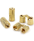 Hidden Brass Barrel Hinges 10mm 4 Pack, concealed box hinges for DIYers, jewelry and hand craft, with 180 degree opening.