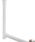 Clearflo Slotted Overflow Bath Drain With Ball Joint Construction, PVC tee, pipe, toe-activated stopper, clog resistant design.