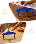 Professional Two Piece Woodworking Scribe Set Featuring Slick Ergonomic Center Scriber And Multi Function Marking Gauge For Furniture Creators Getting Spot On Results Without A Hitch, blue layout gauge in use on wood.