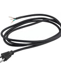 Heavy Duty 8 Foot 16 Gauge 3 Wire Power Tool Cord 3 Prong Replacement Cable For Drills Saws Vacuums Motors And Appliances SJT VW 1 Rated 105 C 13 Amp 1500 Watt Great For Home Projects, black cord with plug and bare wire ends