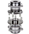 Rear Right Wheel Hub and Bearing Assembly for 2010-2014 Outback and 2013-2014 WRX STI, 5-Lug, Non-ABS, 2-Pack, shown separated