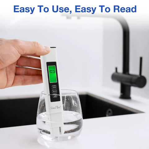 Person using 4 In 1 TDS EC Temperature Meter For Drinking Water, Hydroponics, Aquarium, Pool And RO Systems for water testing.