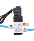 DC12V Three Port Two Position Solenoid Valve Model 3V310 10 With Three Eighths Inch PT Outlet Normally Closed Aluminum Body