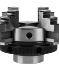 Top Shelf 4 Jaw Reversible Self Centering Lathe Chuck With M14 Thread Mount and 50mm Jaw Capacity front view showcasing jaws.