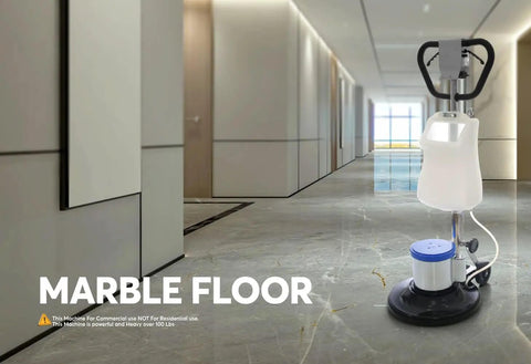 Heavy Duty 17 Inch Floor Buffer Polisher Machine With 1200W Motor And Rugged Metal Body 110V Power 175 RPM Pro Grade Commercial Floor Scrubber in hallway