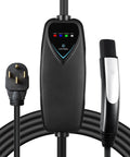 Level 2 Electric Vehicle Charger 40 Amp 240 Volt NEMA 14 50 Plug 16 Ft Cable with control unit and connectors view.