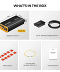 Box contents of 3000W Pure Sine Wave Inverter For Off Grid Power Systems And RVs Converts 12V DC To 120V And 110V AC