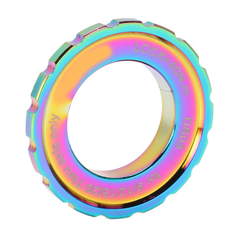 Centerlock Rotor Lockring Cover For Mountain Bikes Dope Bright Color Aluminum Alloy Shield Universal Fit Anti Deformation Design Easy Mount On Centerlock Hubs And External Lockrings