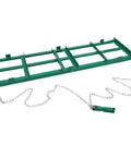 4 Ft Drag Harrow Driveway Grader Heavy Duty Power Rake Tow Behind Lawn Rake green steel frame with chains for ATV UTV
