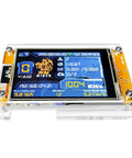 Bitcoin Lottery Miner NerdMiner V2 ESP32 Solo Miner With 2.8 Inch Low Power Smart Display showing mining data and hash rate.