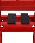 Heavy Duty Hydraulic Shop Press Pumpin 20 Ton Force With An Adjustable A Frame Rig and smooth black moving plates.