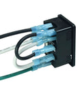 Close-up of 2 Pack Heavy Duty Large Current Inlet Male Power Socket 15A 250V With 7 Pin Black Housing and wires connected