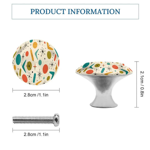 Real Deal Round Cabinet Knobs In Premium Stainless Steel With A Two Pack Of Super Smooth Drawer Pulls For Cupboards Dressers And Kitchen Furniture Including Mounting Screws For A Dope Quick Update, 1.1in diameter with screw.