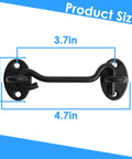 Heavy Duty 4 Inch Stainless Steel Gate Latch With Hook And Eye Barn Door Lock Hardware Built To Last Easy Mount Screws Rust Resistant