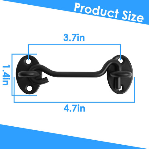 Heavy Duty 4 Inch Stainless Steel Gate Latch With Hook And Eye Barn Door Lock Hardware Built To Last Easy Mount Screws Rust Resistant