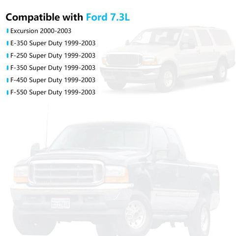 Electric Fuel Pump Direct Fit No Hassle Install For Ford F250 F350 F450 F550 Super Duty And Excursion 7.3L Power Stroke 1999 2000 2001 2002 2003 Replacement 69909 0580464074 F8149350AA EG52252020 compatibility guide with Ford 7.3L trucks and Excursion