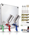 Pro HVLP Gravity Feed Spray Gun Kit With 1.0mm 1.4mm 1.8mm Nozzles And 600cc Cup For Auto Paint Primer Clear Coat And Touch Up Jobs