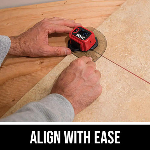 Compact Digital Level With Line Laser For Quick, Accurate Leveling Real Time Display And Easy Alignment Laser Line Projection On Walls Or Floors Built In Protractor Lightweight And Handy For Tight Spots And On The Go Projects. used on tile
