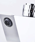 Close-up of Digital Temperature Faucet For Single Hole Bathrooms With LED Temperature Display And Memory Control, chrome finish