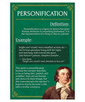 Personification poster from Ten Poster Figures Of Speech Set For English Classrooms, 12 by 18 inches, John Keats example