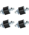 M8 Rubber Vibration Isolator Mounts 30x20mm 4 Pack Anti Vibration Shock Absorbers With Studs arranged in a grid