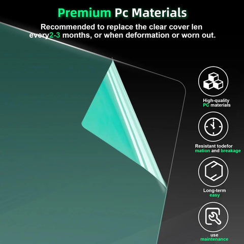 Premium PC materials of Twenty Piece Pack Of Optical Grade Clear Replacement Welding Helmet Outer Lenses for Lincoln Viking 3350 and Optrel.