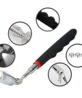 Telescoping Magnetic Pickup Tool With LED Light Flexible Retractable Shaft 7 To 30 Inches for hard to reach small pieces close-up