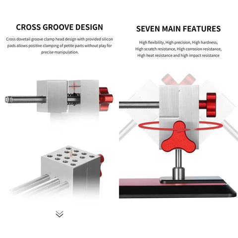 Pro Grade Adjustable Clamp Vise Grip With 1.69 Inch To 1.18 Inch Jaw Width, 304 Stainless Steel Build, Ultra Precise, Tough As Nails, Corrosion Resistant, High Hardness, Heat And Impact Resistant, Cross Groove Head shown with 360° rotation