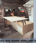 SUV with open trunk showing installed Beefy Heavy Duty Drawer Slides From 10 To 72 Inches With Lock 220kg Load Capacity.