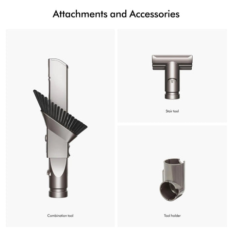 Ball Animal 3 Upright Vacuum attachments, combination tool, stair tool, tool holder visible.