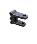Heavy Duty Two Tang Clevis With Adjustable Channel Mount For 1 Inch Pin Hole And 20,000 Pound Load Raw Steel Construction Designed For 3 Inch Wide Channel Brackets Compatible With Lunette Ring Or Farm Style Drawbar, side view