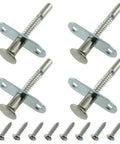 Heavy Duty Spring Loaded Plunger Latches For Cabinets And Drawers Rock Solid Nickel Plated wardrobe locks with screws