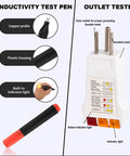 Grounding Tester Kit Conductivity Pen And Outlet Continuity Tester Electrical Grounding Gear with indicator lights and copper probe.