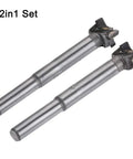 Heavy Duty Forstner Drill Bit Set Straight Up Sharp With Tungsten Carbide Tips On 14Mm And 15Mm Round Shanks, 2-in-1 set.