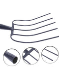 Dark blue iron Heavy Duty Manure Fork For Farm And Lawn Care A Real Workhorse Multi Functional Pitch Fork Built To Last