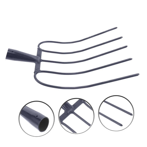 Dark blue iron Heavy Duty Manure Fork For Farm And Lawn Care A Real Workhorse Multi Functional Pitch Fork Built To Last
