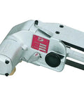 Built Tough Right Angle Grinder Powered By A 1 2 Horsepower Motor Spinning At 13000 Rpm Fitted For One Inch By Thirty Inch Belts shown in silver with black handle.